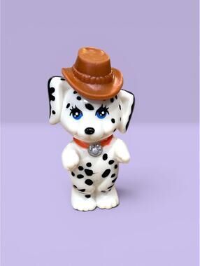 Littlest Pet Shop LPS 1992 Kenner Happy Puppy Dalmation with Cowboy Hat